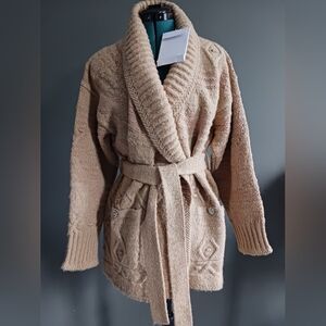 CHANEL Tan Cable Knit Cardigan
